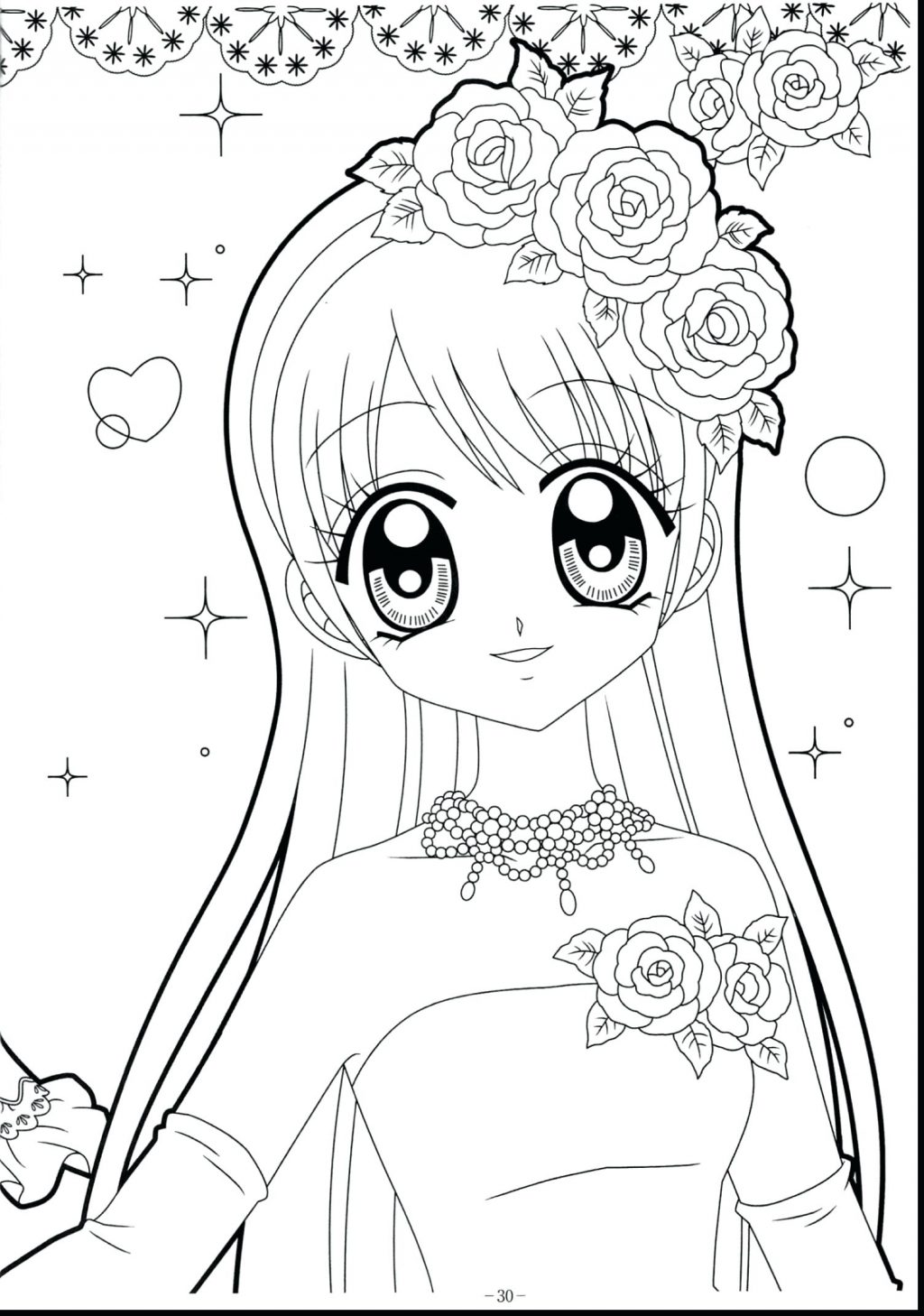 1024x1458 Coloring Page ~ Cute Anime Coloring Pages Well Food Girl Colouring