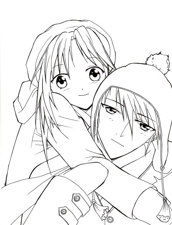 600x784 Anime Couple Coloring Pages Projects To Try Anime