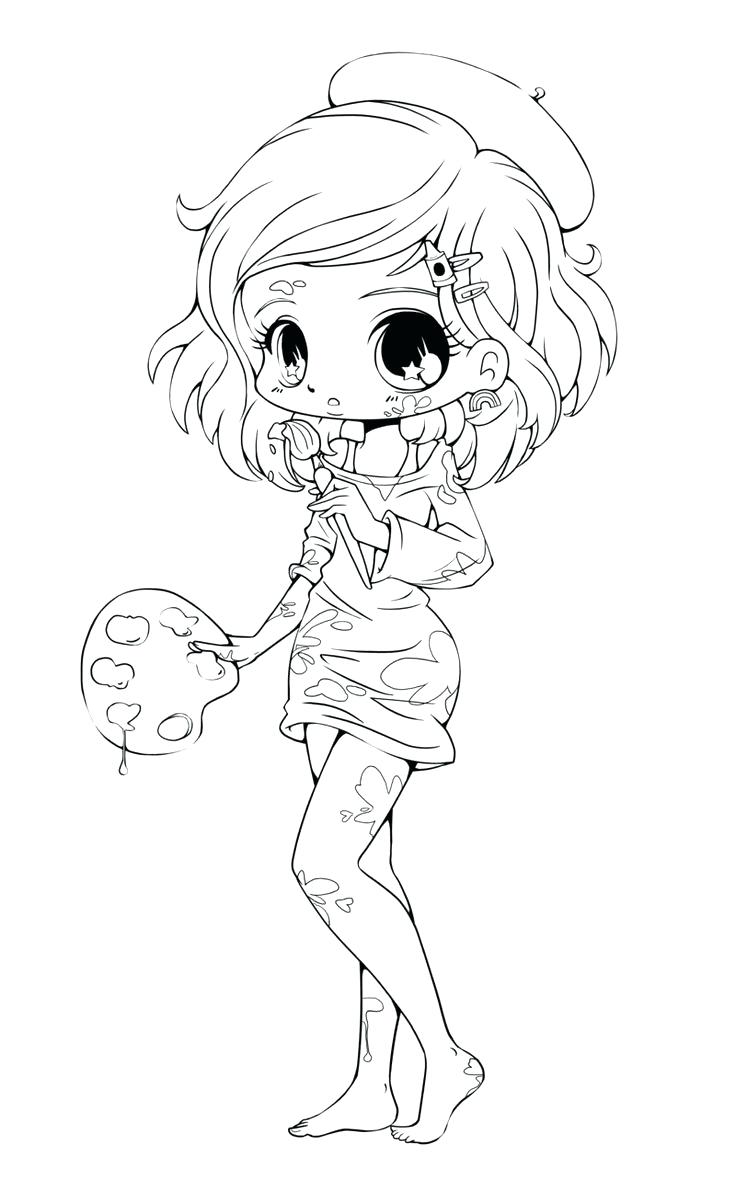 736x1180 Coloring Page ~ Cute Anime Coloring Pages For Adults With Girl