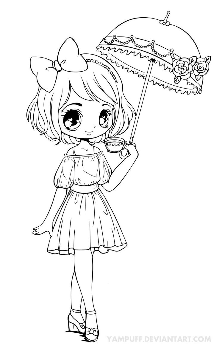 736x1167 Anime Girl Coloring Pages