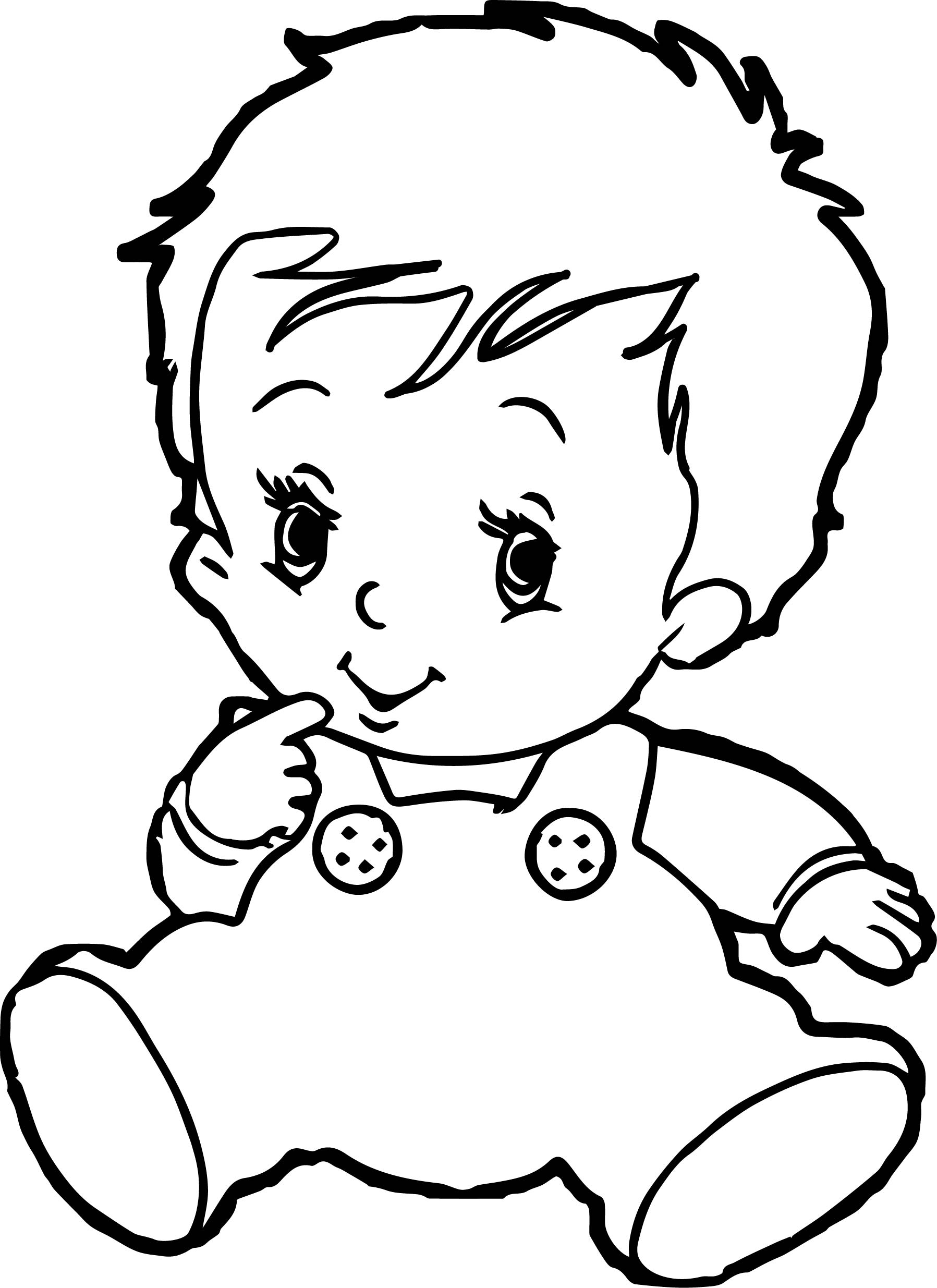 1797x2470 Cute Boy Coloring Page 1 Baby Pages