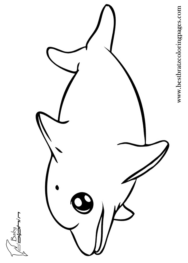 800x1120 Baby Dolphin Coloring Pages Bratz Throughout Cute Acpra