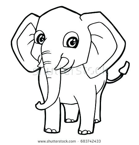450x470 Cute Baby Elephant Coloring Pages Page