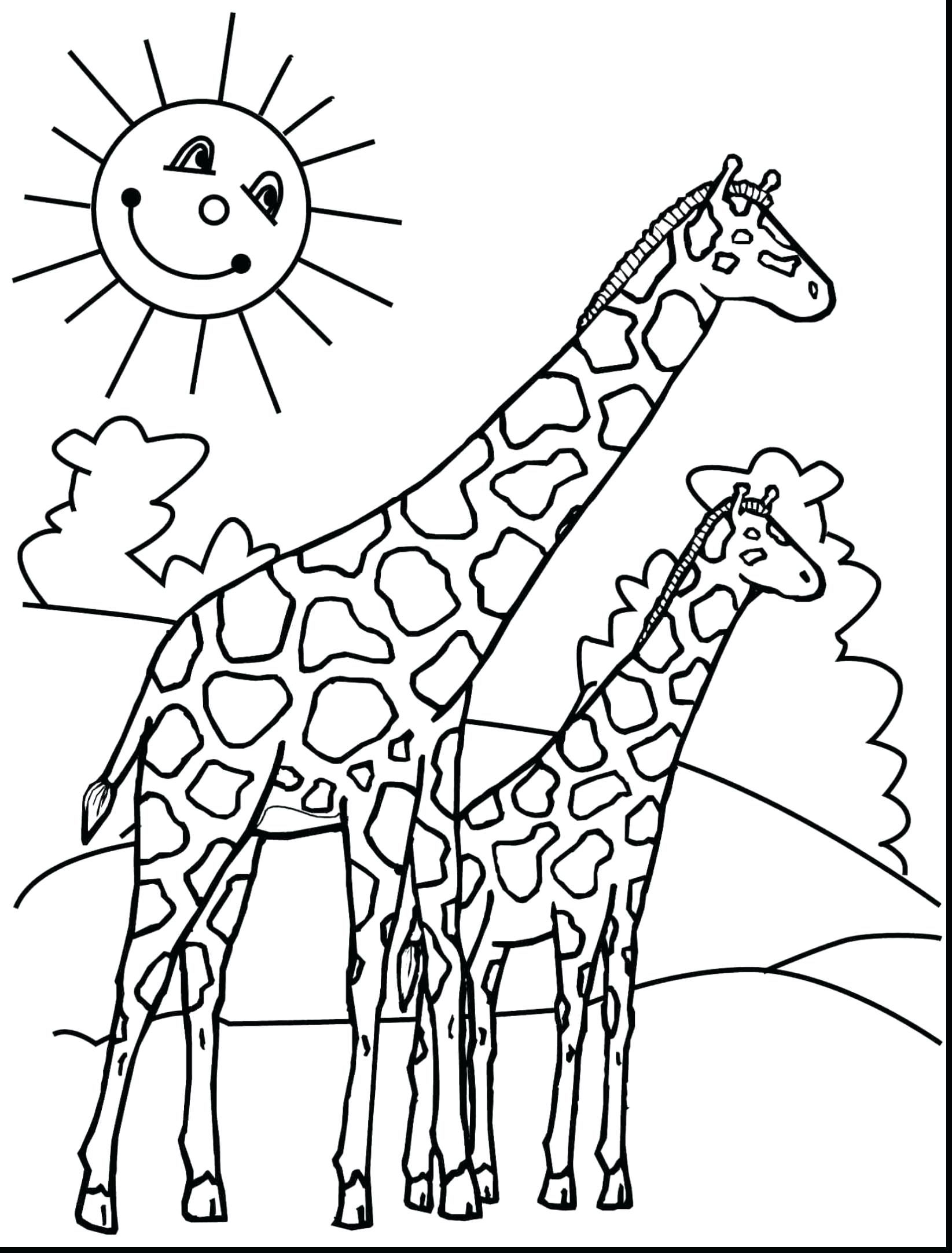 1645x2164 Cute Baby Giraffe Coloring Pages Printable Coloring For Kids 2018