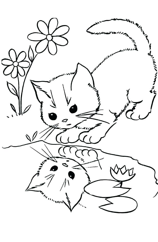 618x946 Cute Kitten Coloring Pages