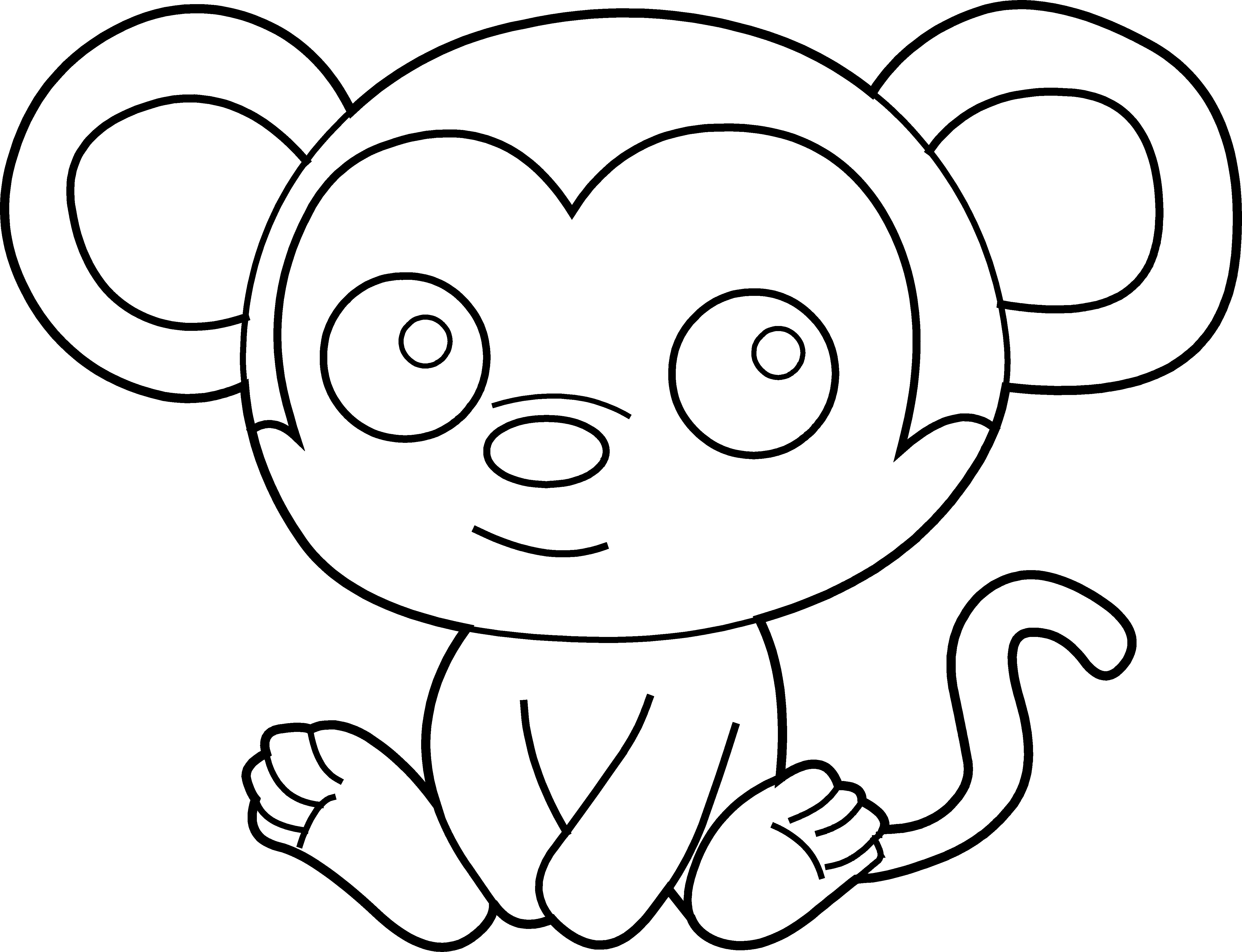 5111x3919 Get This Cute Baby Monkey Coloring Pages Free To Print 49021