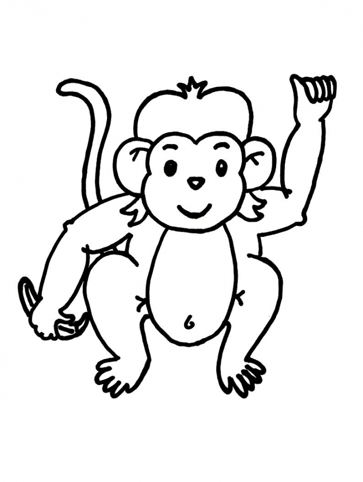 723x960 Get This Cute Baby Monkey Coloring Pages For Kids 39027 !