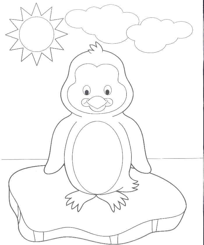 Cute Baby Penguin Coloring Pages