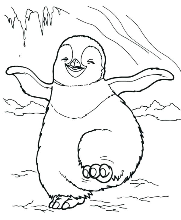 600x726 Coloring Pages Of Penguins Baby Penguin Coloring Pages Penguin