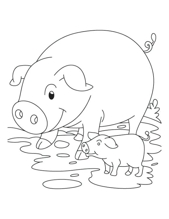 580x750 Baby Pig Coloring Pages Cute Baby Pig Coloring Page Minecraft Baby