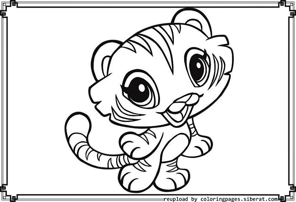 1024x700 Cute Baby Tiger Coloring Pages