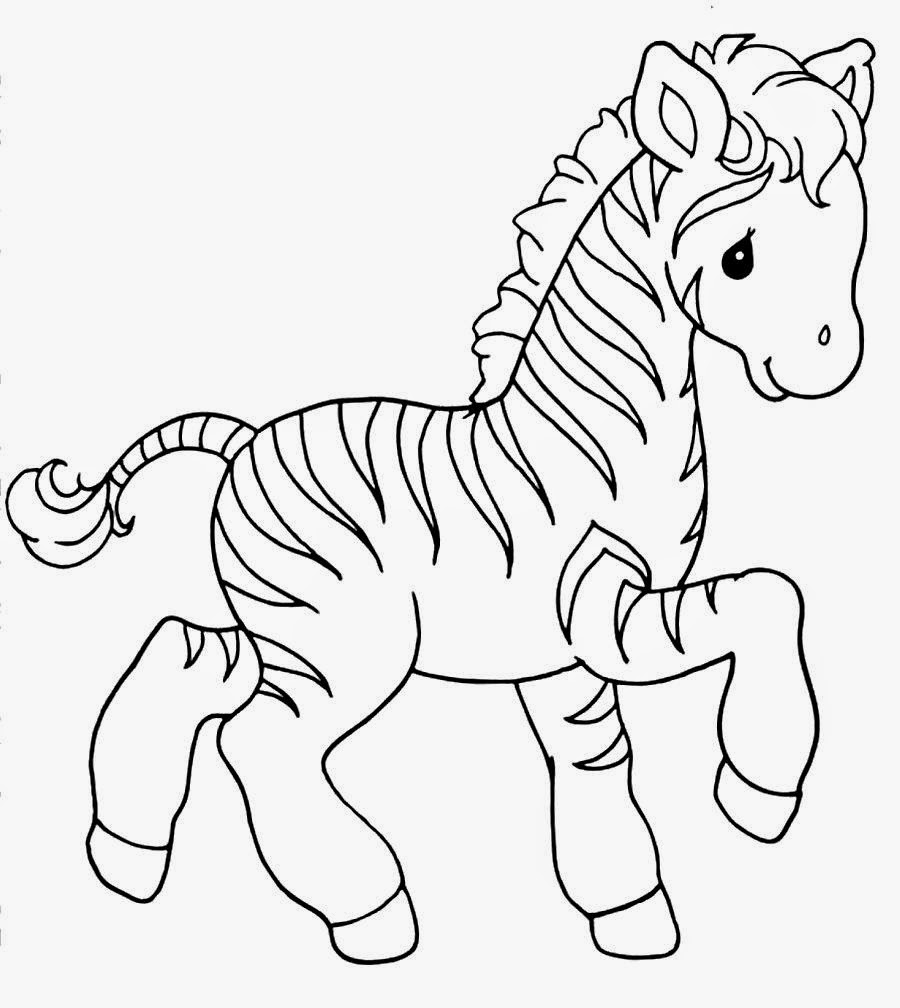 Cute Baby Zebra Coloring Pages
