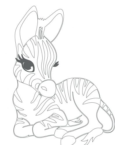 396x500 Coloring Pages ~ Zebra Coloring Page Baby Pages Cute Zebra