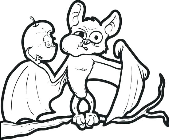 550x455 Cute Bat Coloring Pages To Print
