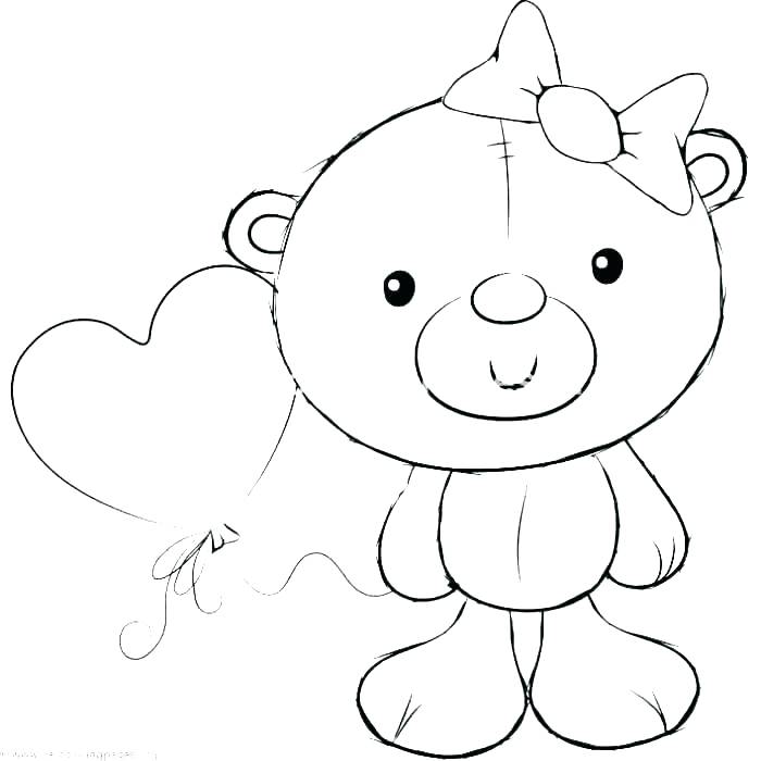 700x700 Teddy Bear Coloring Page