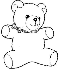236x278 Blank Teddy Bear Coloring Page Toddlerpreschool Ideas