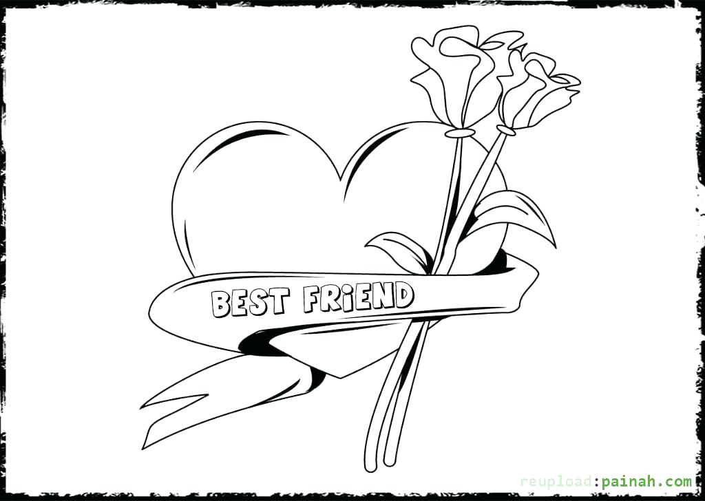 1024x728 Cute Coloring Pages For Teenagers Perfect Best Friend Coloring