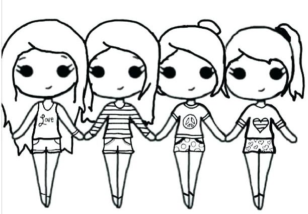 612x425 Bff Coloring Pages Bff Coloring Pages Cute Best Friend Coloring