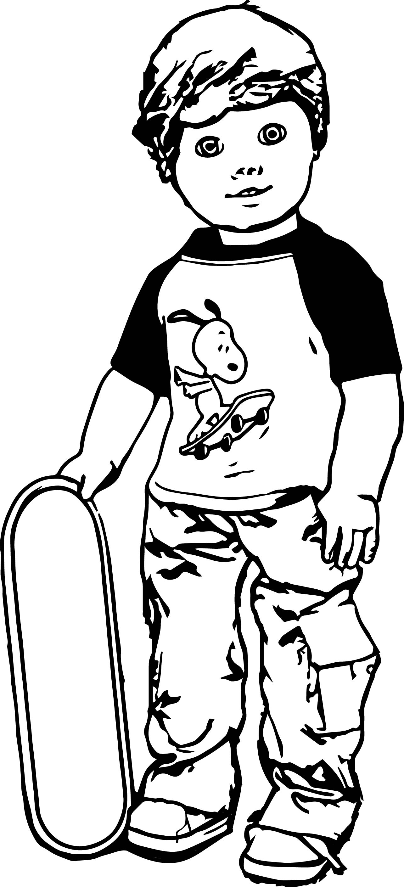 1284x2819 Cute Boy Coloring Page 1