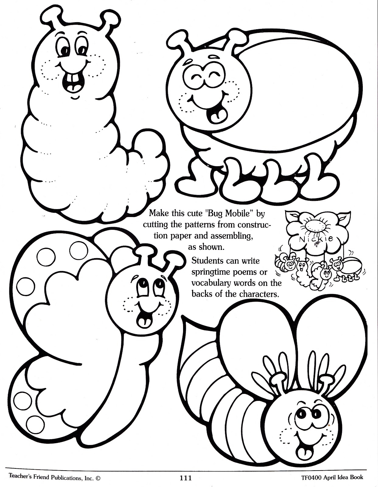 Cute Bug Coloring Pages