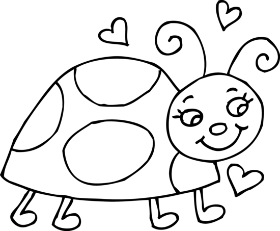 550x453 Cute Ladybug Coloring Pages