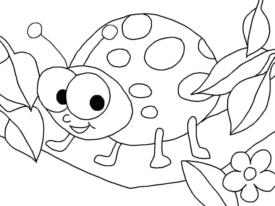 932x699 Lady Bug Coloring Sheet La Coloring Page Coloring Page For Grown