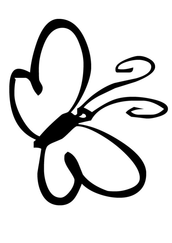 601x850 Cute Butterfly Coloring Pages