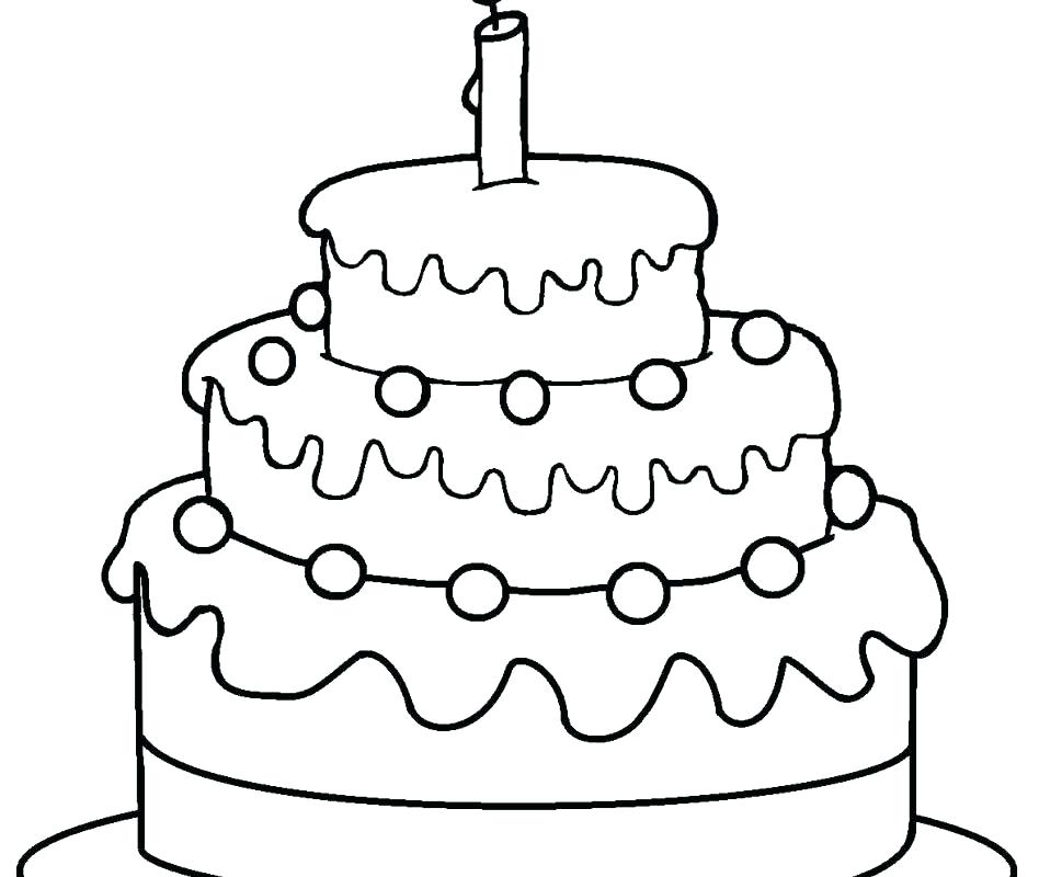 969x800 Birthday Cake Coloring Page Printable Birthday Cake Coloring Page