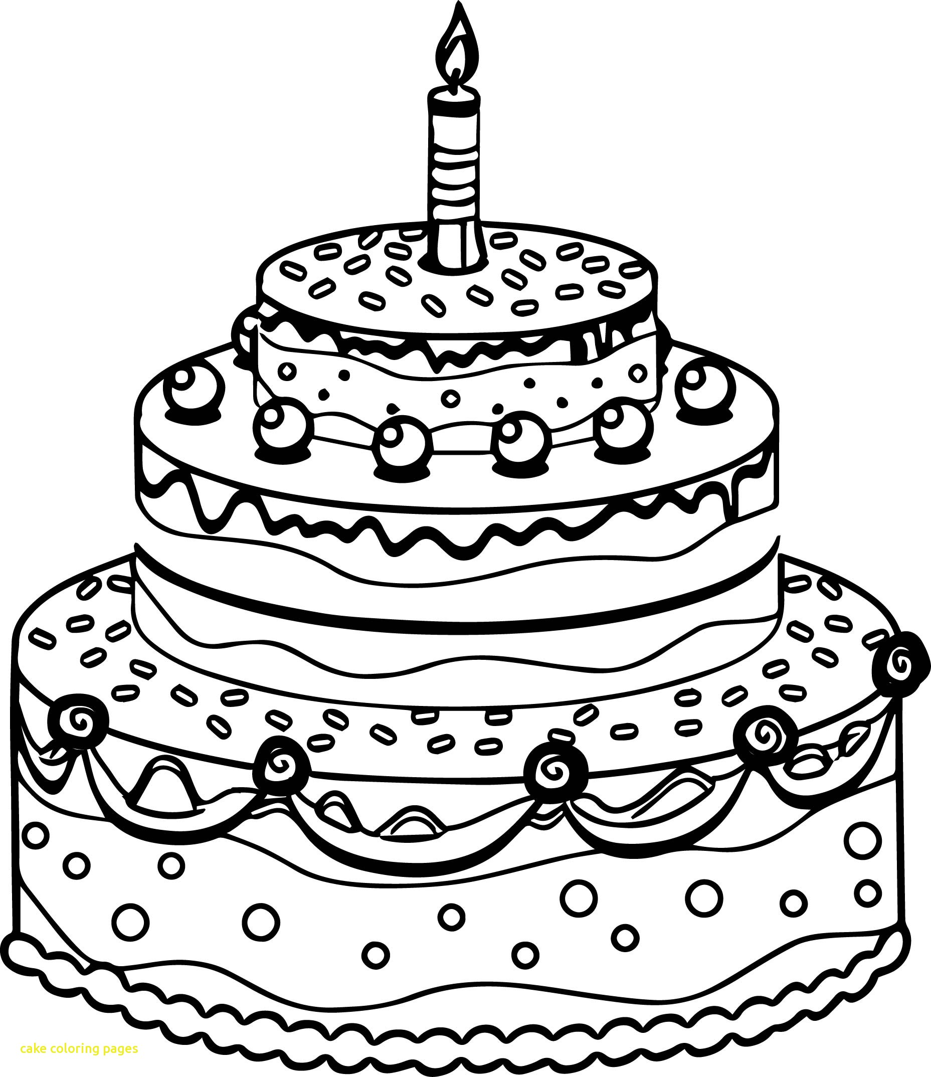 1857x2148 Cake Coloring Pages With Cute Birthday Cake Coloring Page