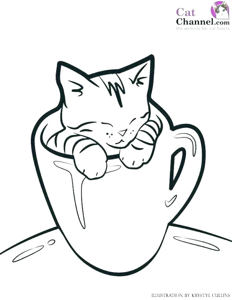 742x960 Coloring Pages Of Kittens Cute Kitty Coloring Pages Cute Cat