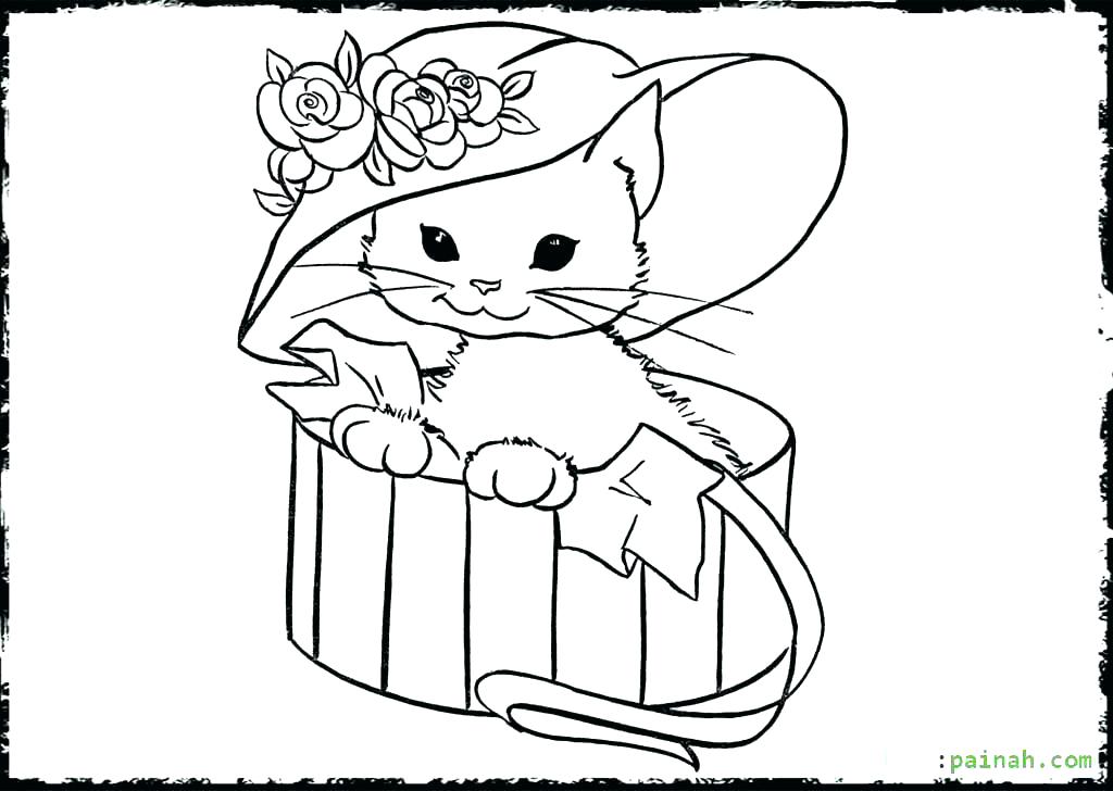 1024x728 Cute Cat Coloring Pages Coloring Pages Kittens Astonishing