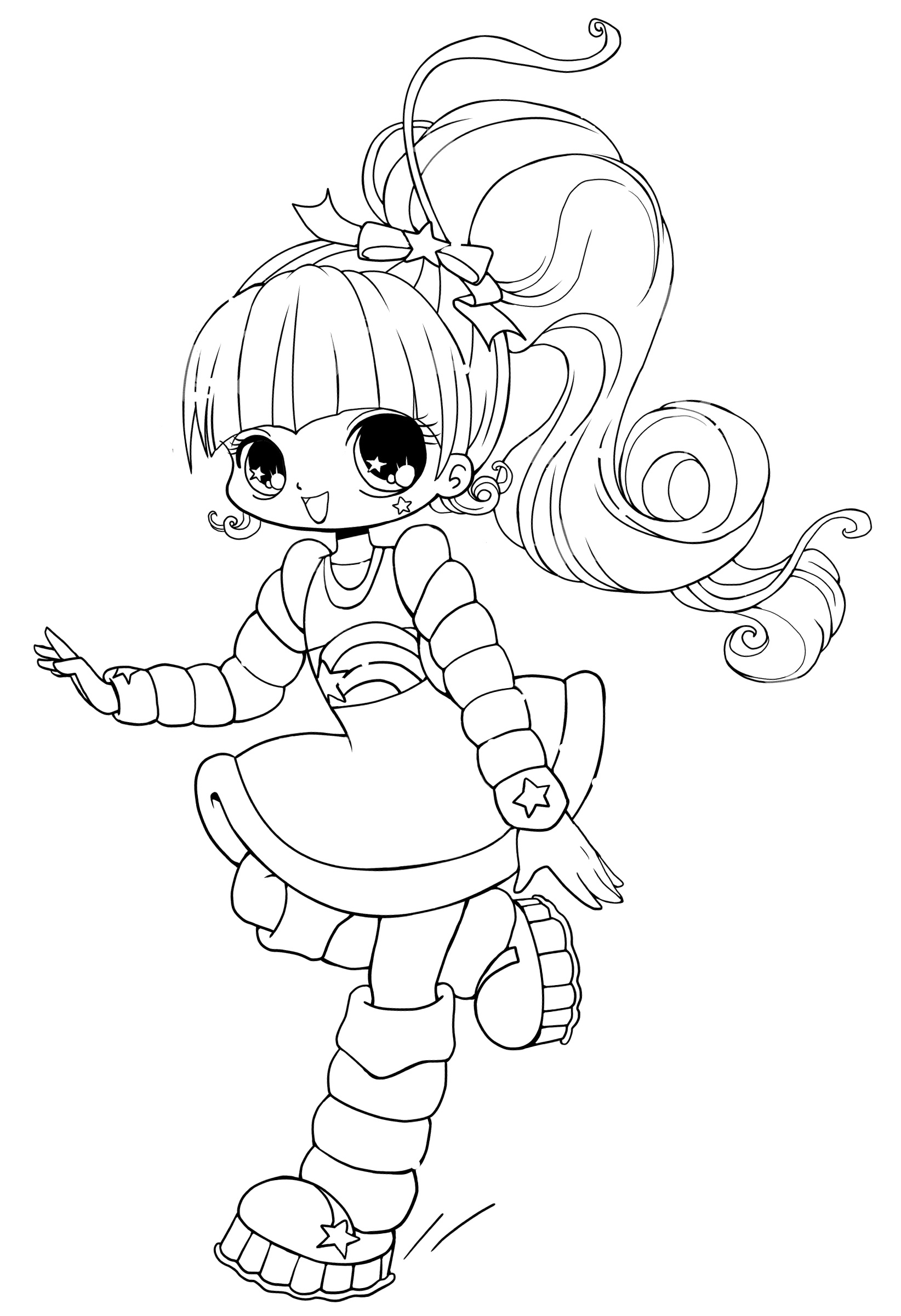 1644x2402 Free Printable Chibi Coloring Pages For Kids