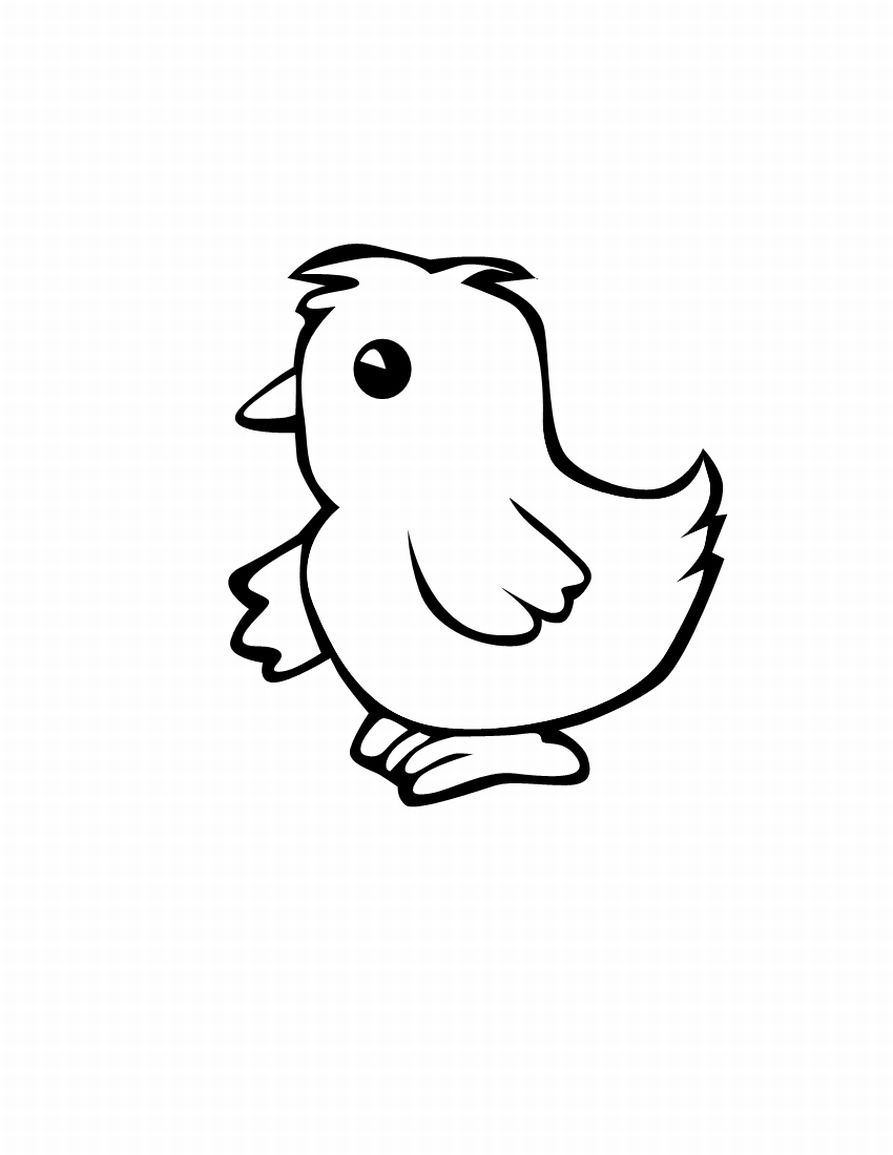 893x1155 Baby Chick Coloring Pages