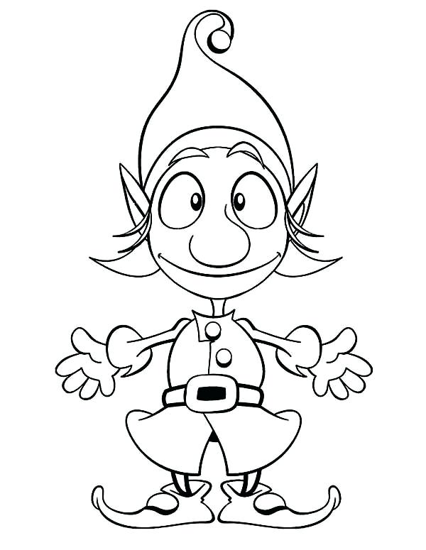 600x775 Elf Printable Coloring Pages Cute Boy Elf Coloring Page Free