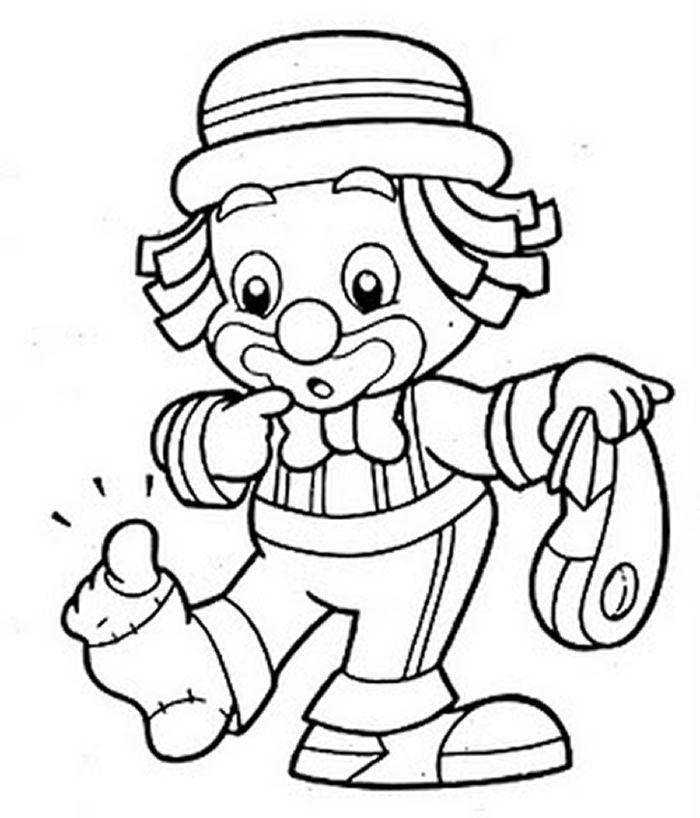 Cute Clown Coloring Pages