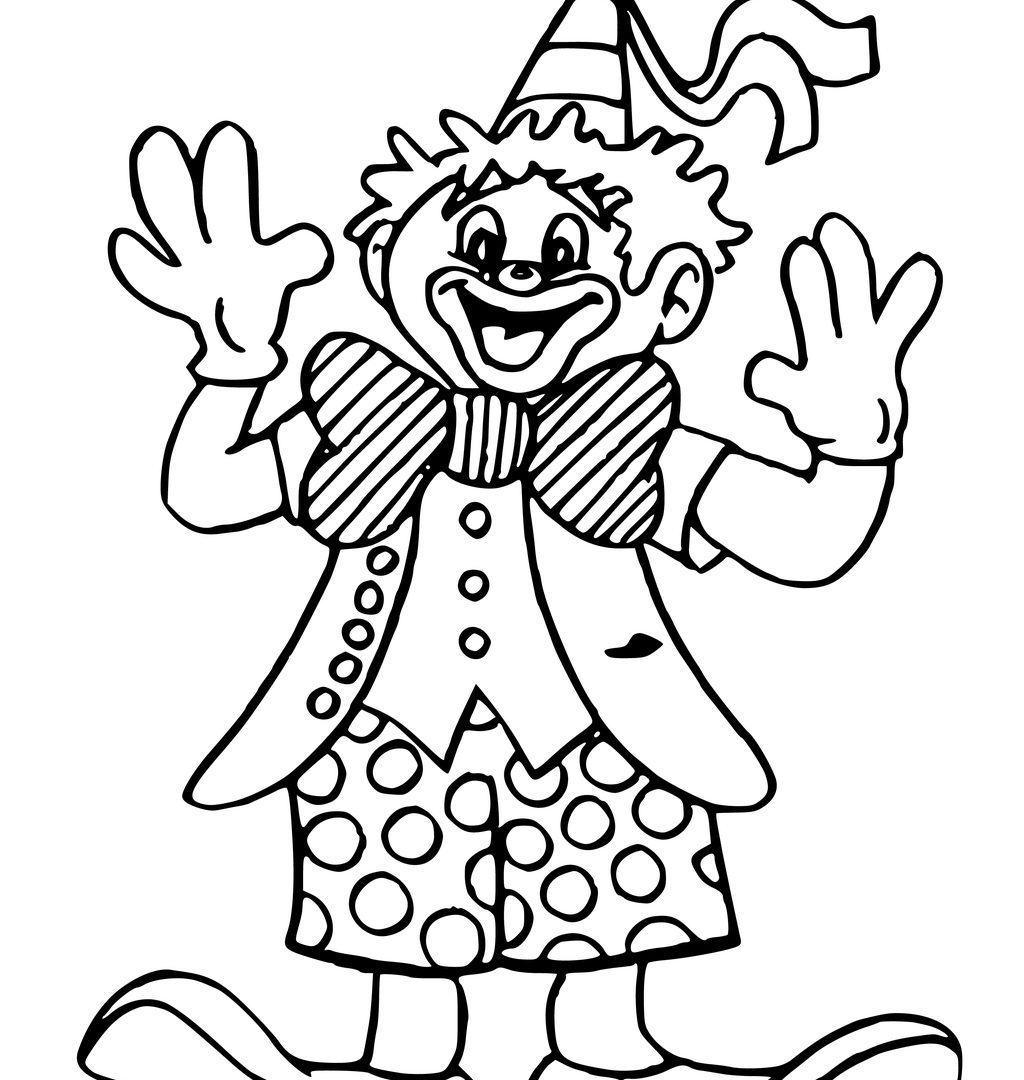 1024x1080 Clown Coloring Pages Free Circus Forchoolers Printable Colouring