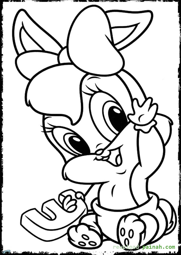 728x1024 Cute Baby Bunnies Coloring Pages