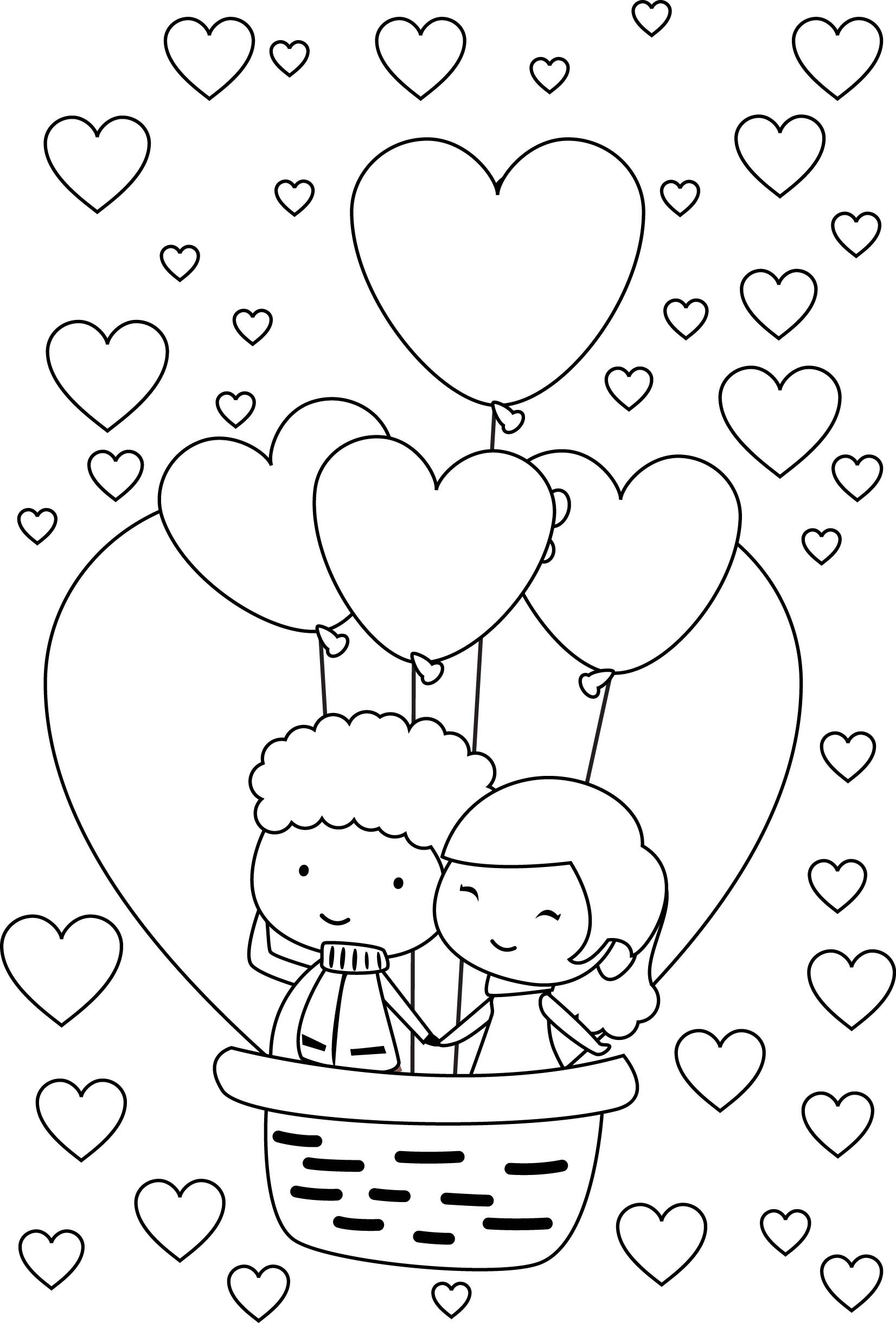 1652x2440 Cute Couple Coloring Pages Free Draw To Color