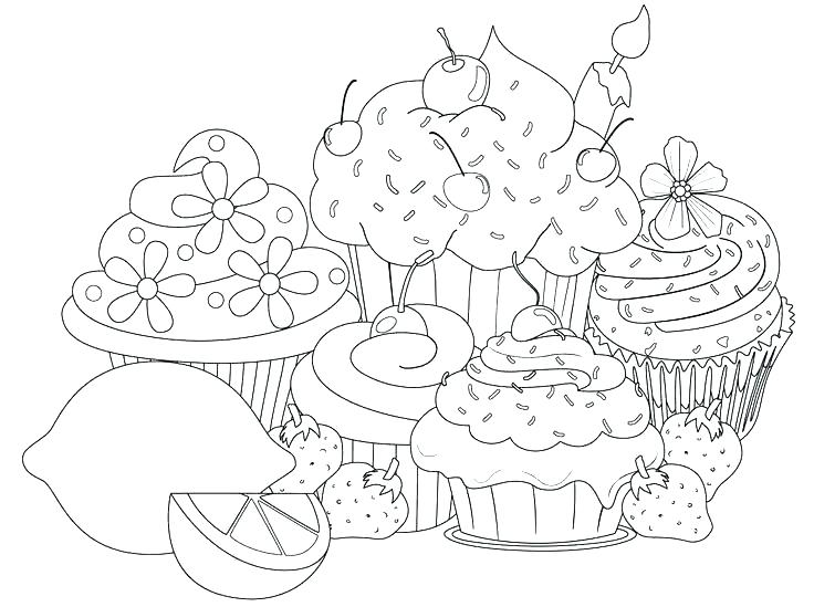736x549 Cupcakes Coloring Pages Cupcake Cup Cakes Colouring Pages Online