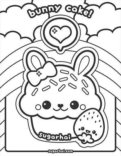 400x518 Free Bunny Cake Coloring Page Bunny Cupcakes, Bunny And Kids