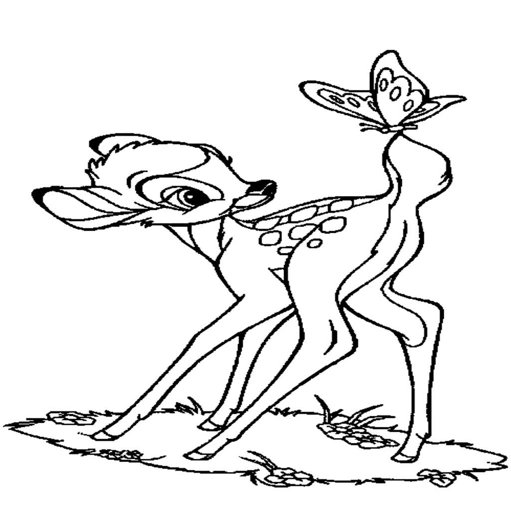 1024x1024 The Most Fantastic Cute Deer Coloring Pages