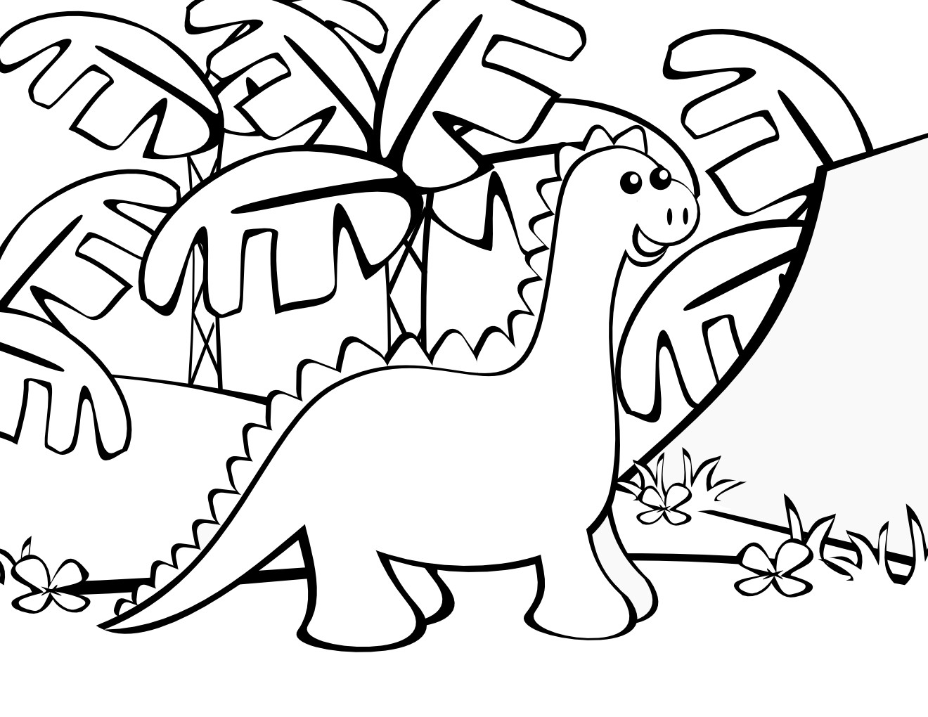 1320x1020 Cute Dinosaur Coloring Page Acpra