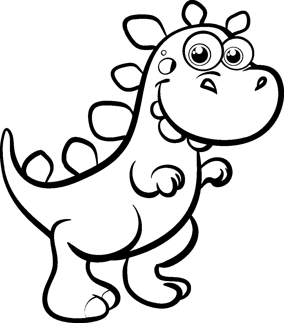 Cute Dinosaur Coloring Pages For Kids