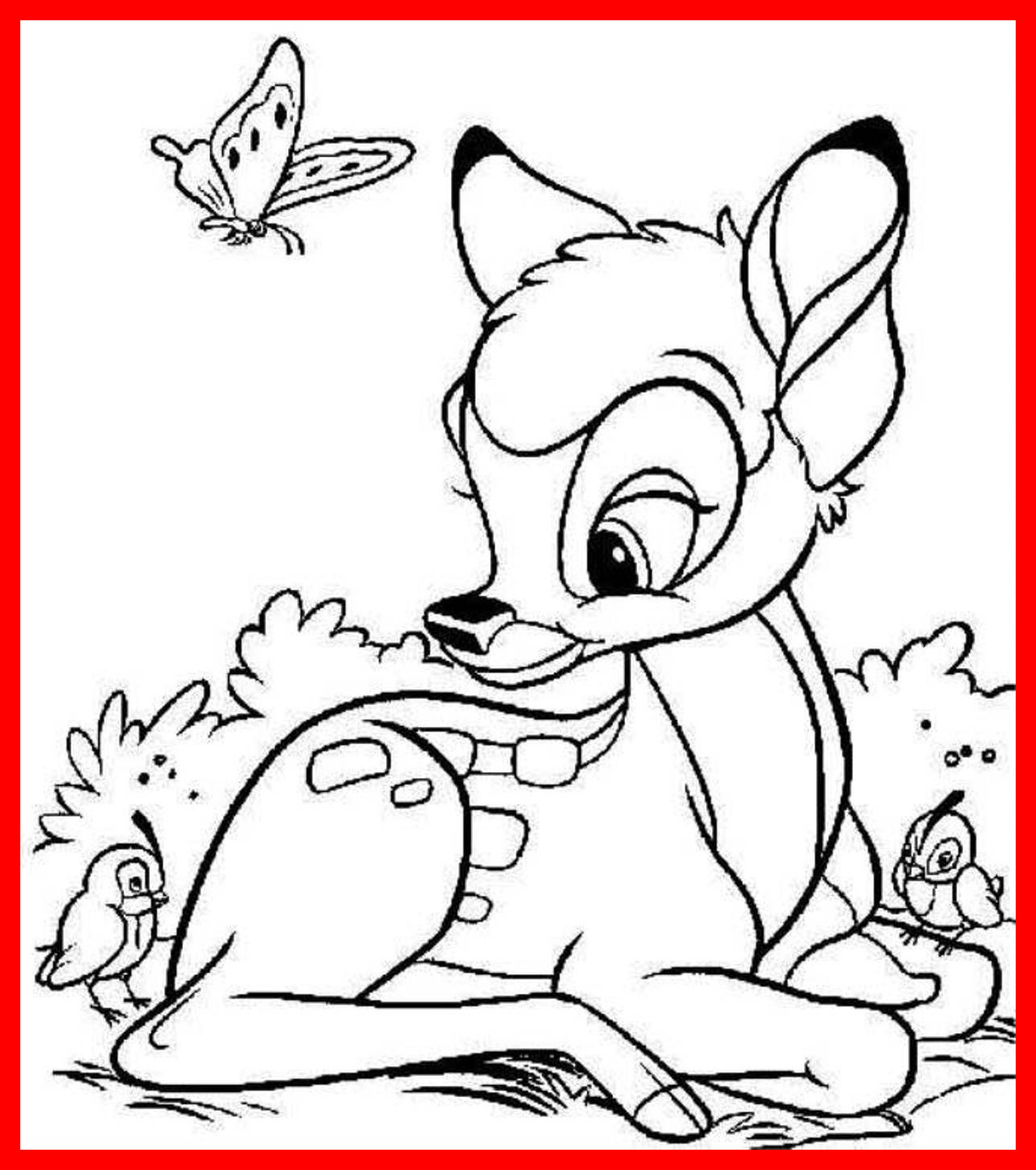 1291x1458 Fascinating Bambi Coloring Pages Printable Of Disney Cute Trends
