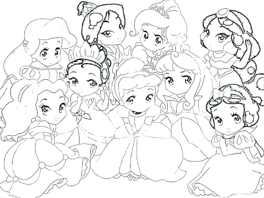863x647 Cute Disney Princess Coloring Pages Tattoo Nice Baby 1