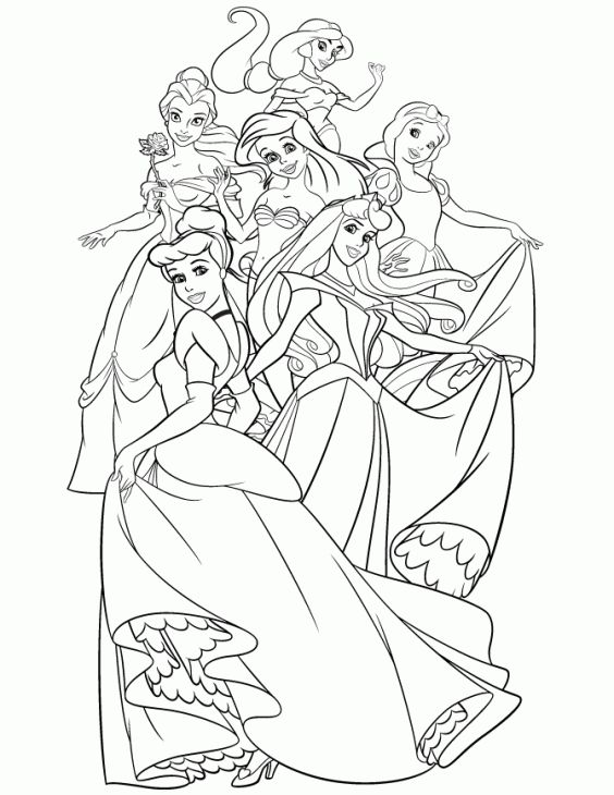 564x730 Disney Princess Coloring Book Cute Disney Princess Coloring Book