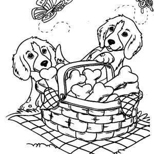 300x300 Dog Bite A Flower Coloring Page Color Luna