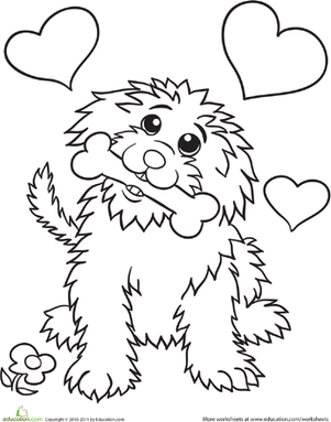 301x383 Cute Dog Worksheet