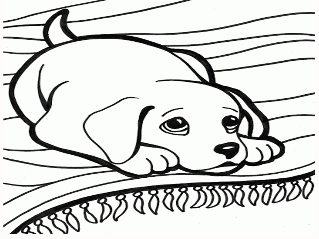 1024x768 Dog Coloring Pages Free Printable Angeldesign Pictures To Color