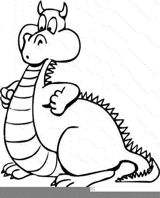 550x678 Cute Dragon Coloring Pages